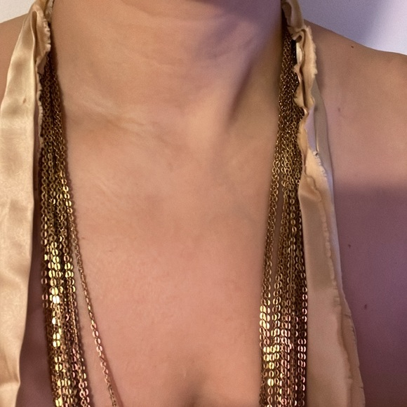 J Crew gold/silk necklace - Picture 7 of 9